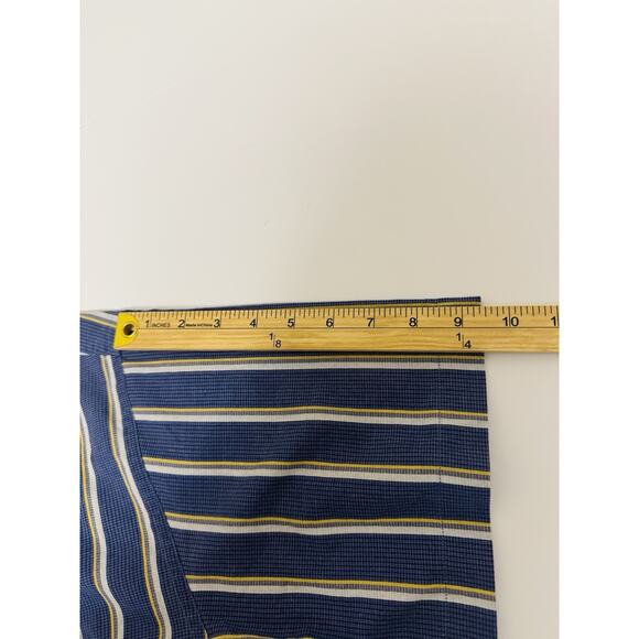 Chaps Ralph Lauren Button Down Men’s L Vertical Striped Short Sleeve Shirt - Picture 5 of 10